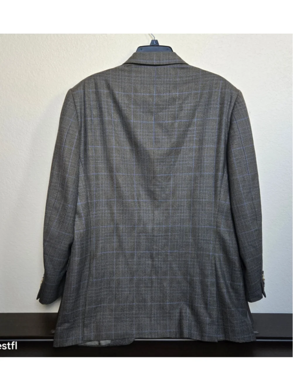 Men's Ermenegildo Zegna 15 Milmil 15 Sport Coat, Brown and Blue Plaid wool us40